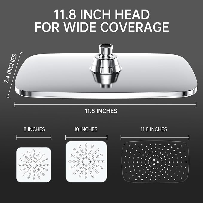 Veken 11.8 Inch Rain Shower Head - Image 2