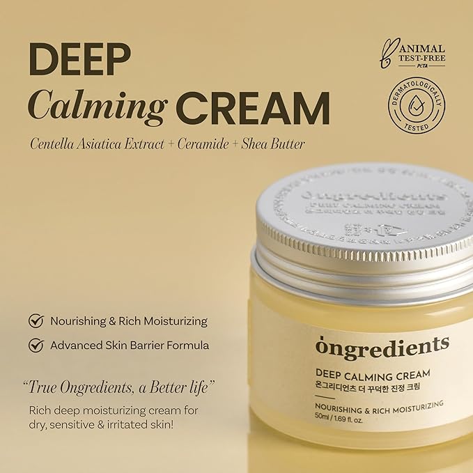 ONGREDIENTS Deep Calming Cream | Daily Face Moisturizer - Image 2