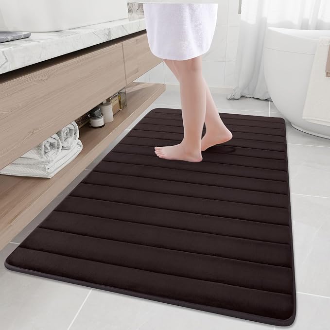 Buganda Memory Foam Bath Mat, Ultra Soft and Non-Slip Bathroom Rugs, Water by Buganda