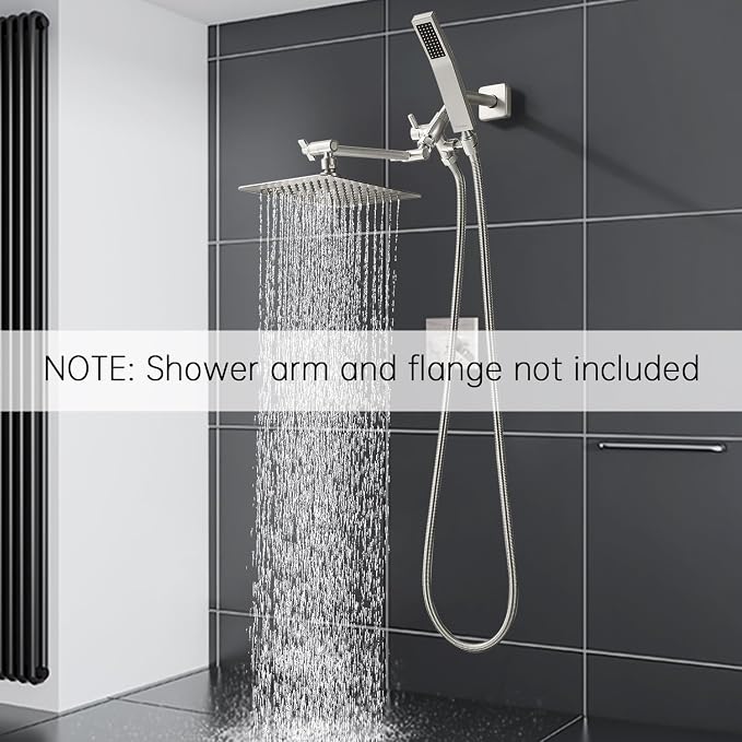 G-Promise All Metal 8 Inch Dual Square Shower Head - Image 2