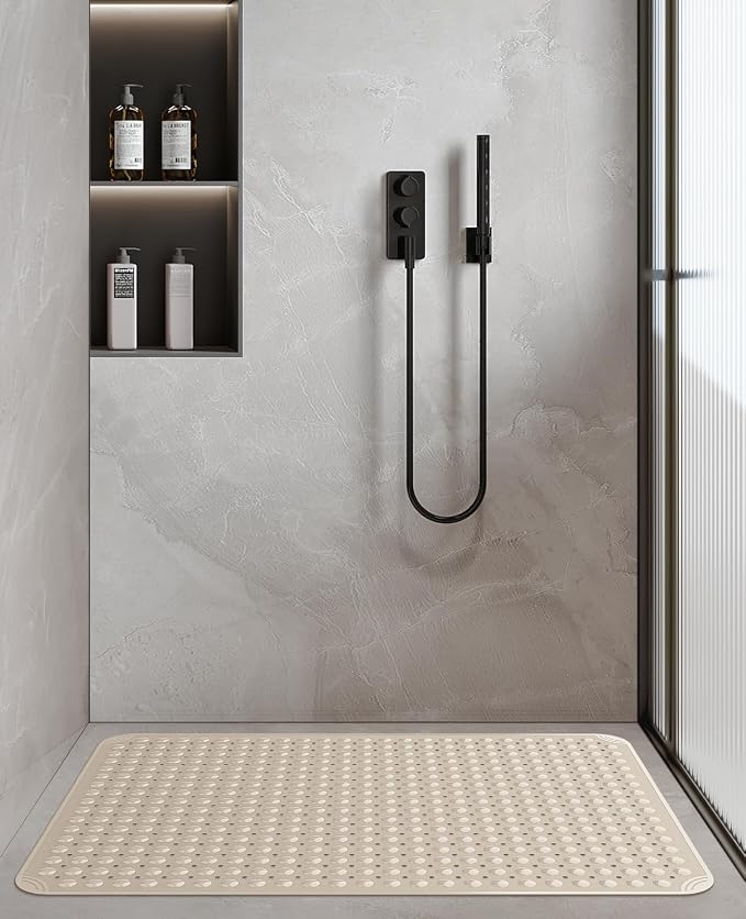 Yolife Extra Large Shower Mat, 34.3" L x 23.3" W TPE Anti Slip Stand Up Shower - Image 6