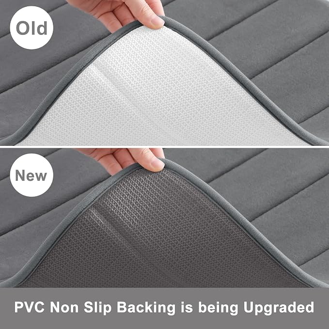 Buganda Memory Foam U-Shaped Contour Toilet Rugs, Non Slip Absorbent, Thick - Image 4