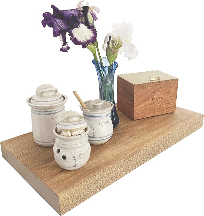 joelsantiques 24 Inch Wooden Floating Shelves by JoelsAntiques