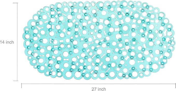 WELTRXE Oval Bathtub Mat Non Slip, Shower Mat - Image 2