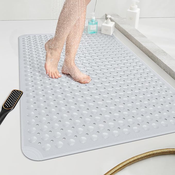 OTHWAY Large Shower Mat 34"x 23", TPE Non Slip Shower Mat by OTHWAY