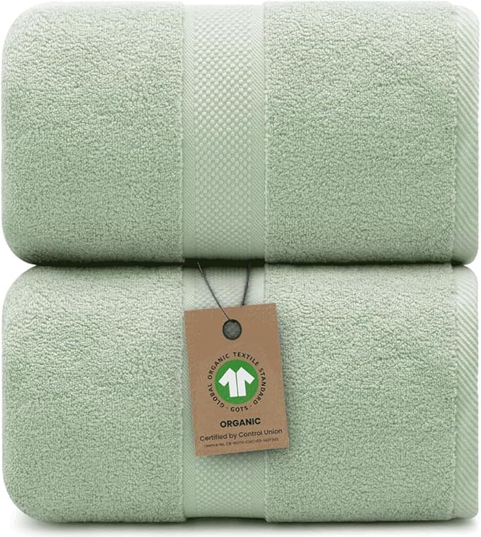 100% Organic Luxury Bath Sheets by AlusaHome