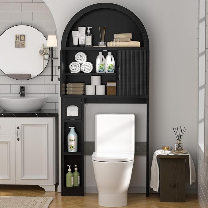 Spurgehom Over The Toilet Storage Cabinet, Bathroom Shelf Organizer Freestanding - Image 3