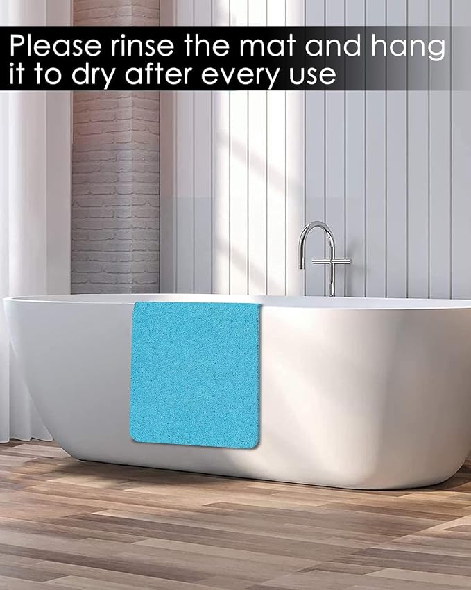 godehone Shower Mats Non Slip Without Suction Cups, PVC Loofah Bathroom Mats - Image 6