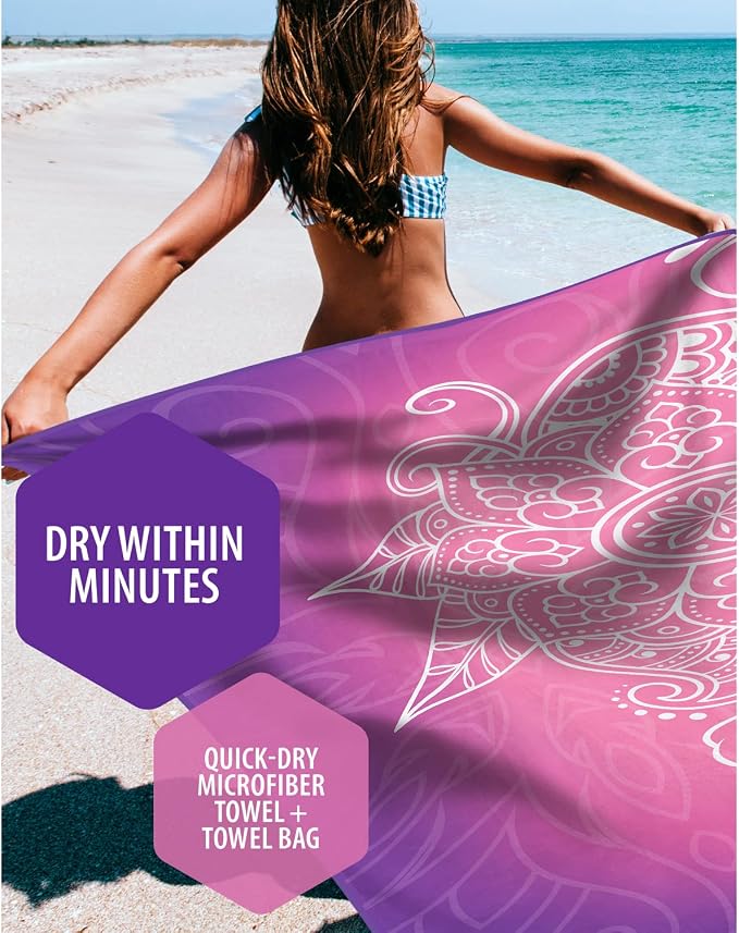 VENTURE 4TH Microfiber Beach Towel: Quick-Dry, Sandproof and Lightweight - Image 2