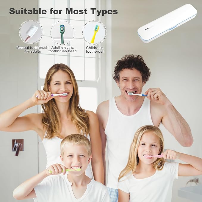 UV Toothbrush Sanitizer and Holder, Portable Travel Case and Cover, Toothbrush - Image 5