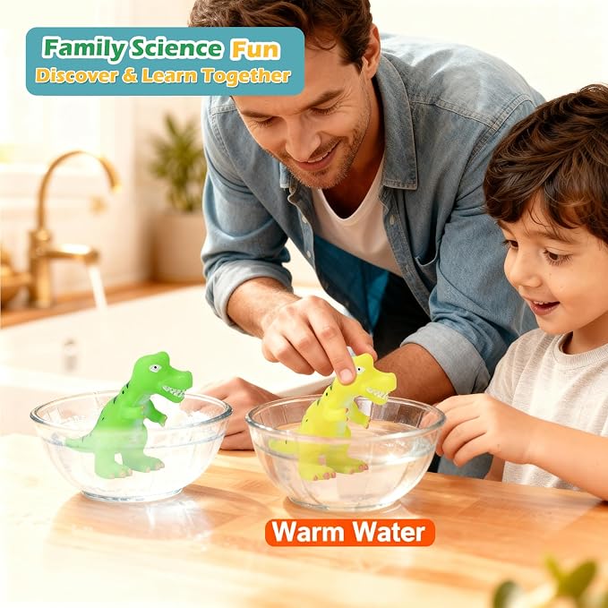 Color Changing Dinosaur Bath Toys: Mold Free No Hole Bathtub Toys - Image 6