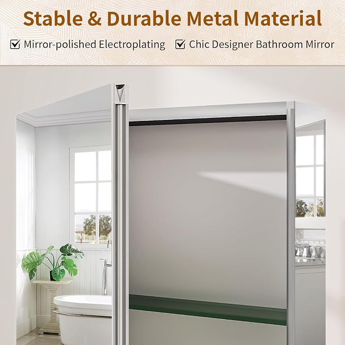 BEAUTYPEAK 16 x 24 Inch Medicine Cabinet - Image 7
