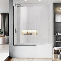 Bathtub Shower Glass Panel, Simple Shower Door Panel Easy to Install by PHMUNY