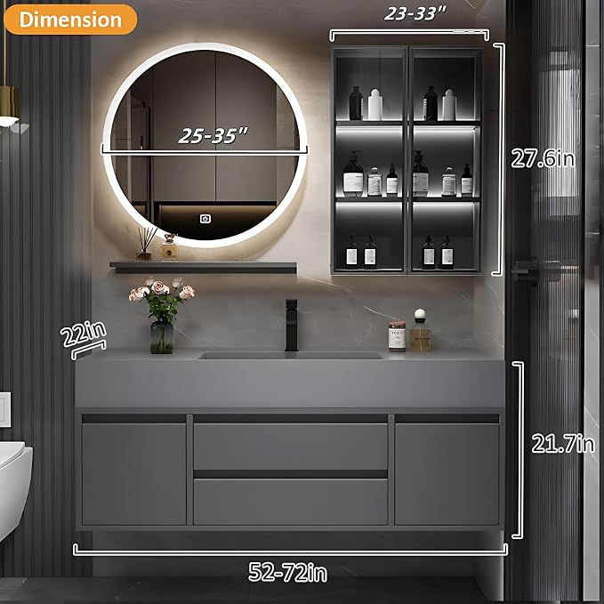 80IN Modern Bathroom Vanities - Image 2