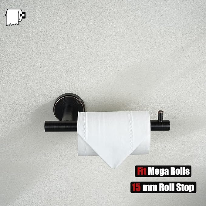 JQK Bathroom Hardware Set Oil Rubbed Bronze, 5-Piece Bath Accessories Set Wall - Image 8