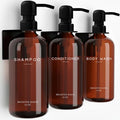 Amber Shampoo and Conditioner Dispenser Set Wall Mounted by Brighter Barns by BrighterBarns