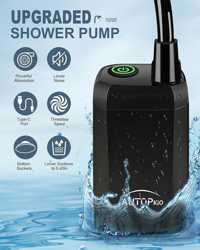 AUTOPkio Portable Camping Shower, Upgraded Outdoor Shower - Image 4