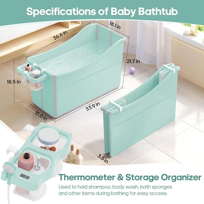 Collapsible Baby Bathtub Foldable Bathtub - Image 2