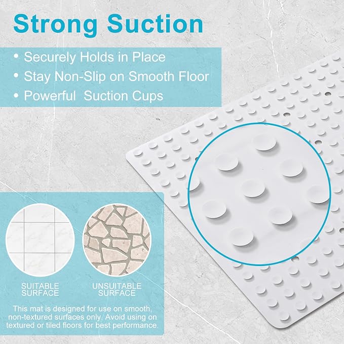 Non-Slip Bath Mat for Tub & Shower：Silicone Foldable Bathtub Mat - Image 5