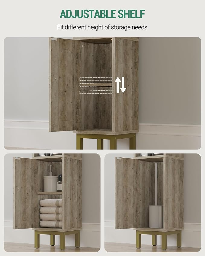 Bathroom Storage Cabinet, Small Corner Floor Cabinet - Image 5