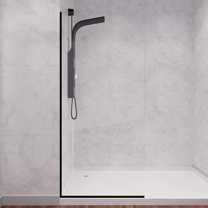 ANZZI 74 X 34 Inch Frameless Fixed Glass Shower Screen Shower Door in Matte - Image 7