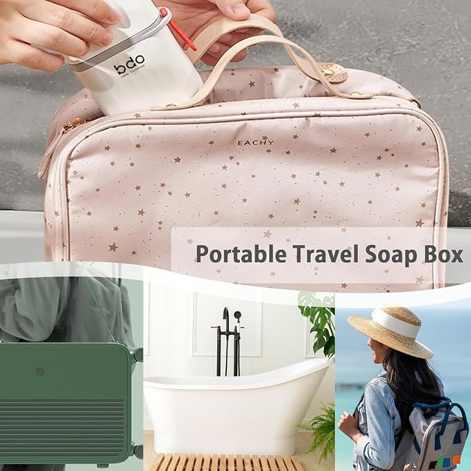 Zulay Kitchen Pack of 4 Portable Plastic Soap Dish Box - Image 5