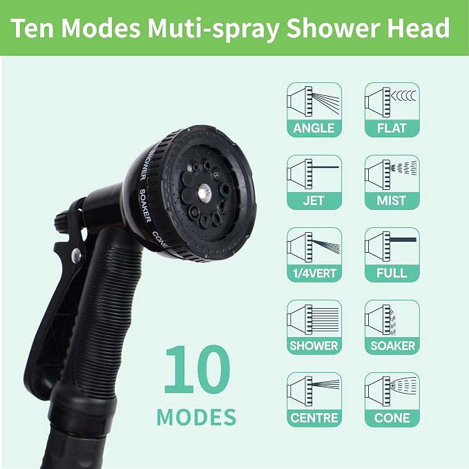 2.1 Gallon/8L Portable Outdoor Shower, 10 Spray Modes, No Power Needed - Image 5