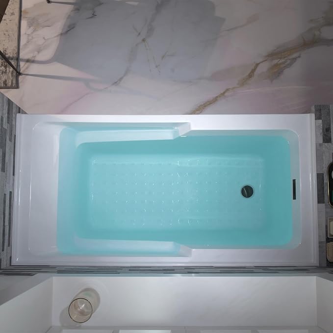 WOODBRIDGE 60" Acrylic Rectangular Alcove Soaking Bathtub in White - Image 5