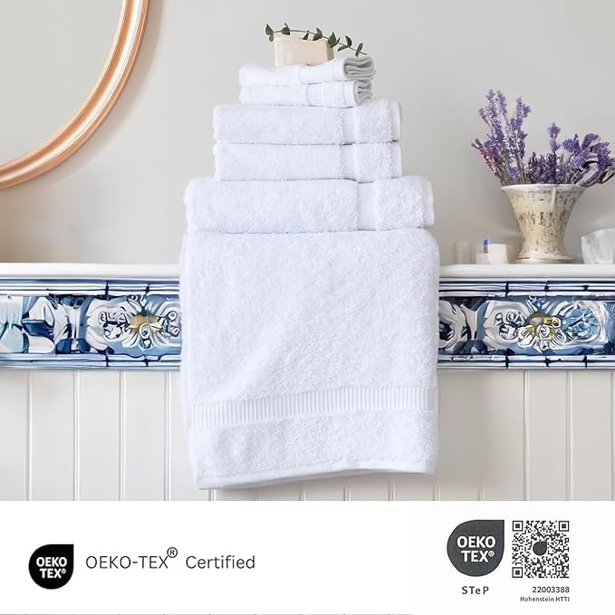 SALBAKOS 100% Turkish Cotton 6-Piece Towel Set | Heirloom Quality Hotel & Spa - Image 4