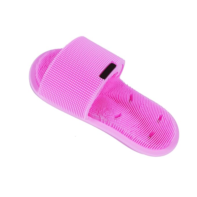 Shower Foot Scrubber with Non-Slip Suction Cups, Silicone Bristle Shower Foot by HIZOLVIO