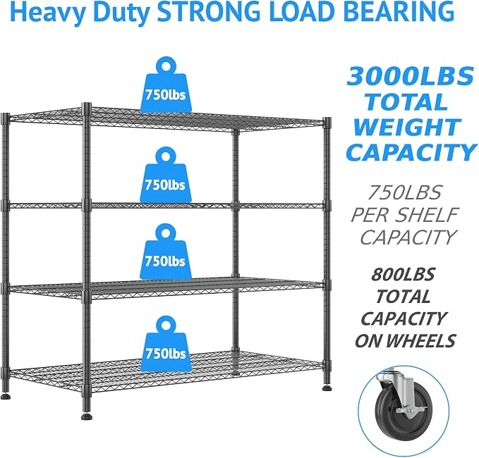 Homdox Heavy Duty Metal Shelves - Image 4
