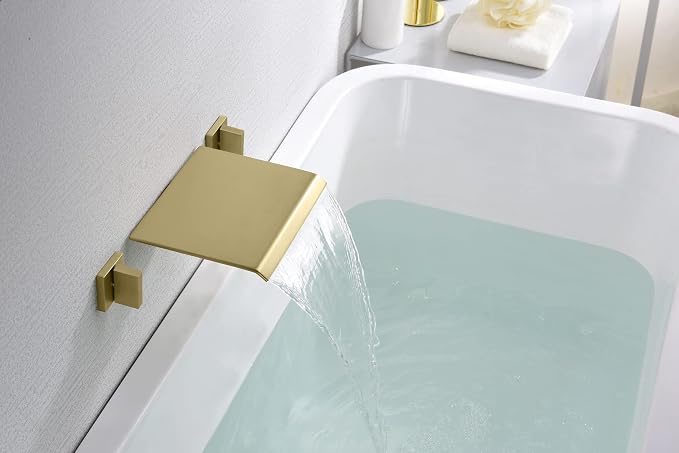SUMERAIN Waterfall Tub Faucet Wall Mount Bathtub Faucet - Image 5