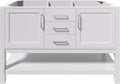 ARIEL 54" White Bathroom Vanity Base Cabinet, 2 Soft Closing Doors and 6 by Ariel