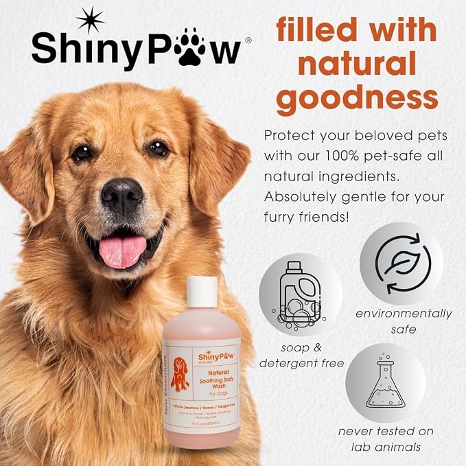 Jasmine & Honey Spa Body Wash for Dogs by Shiny Paw 16 oz | Dog Itchy Skin - Image 5