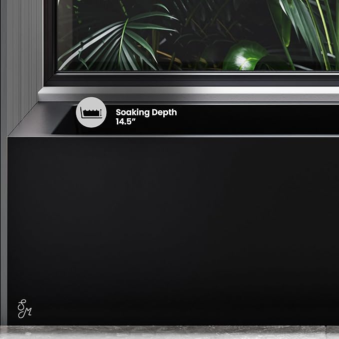 Voltaire 60 in. x 32 in. Acrylic Matte Black, Skirted Alcove, Right-Hand Drain - Image 6