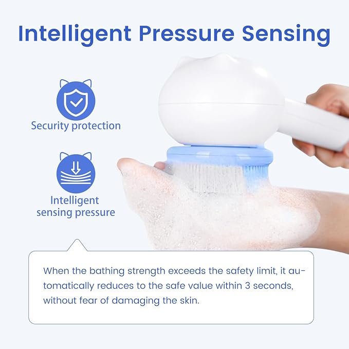 Electric Back Scrubber for Shower Body Brush, Waterproof Shower Body Scrubber - Image 8