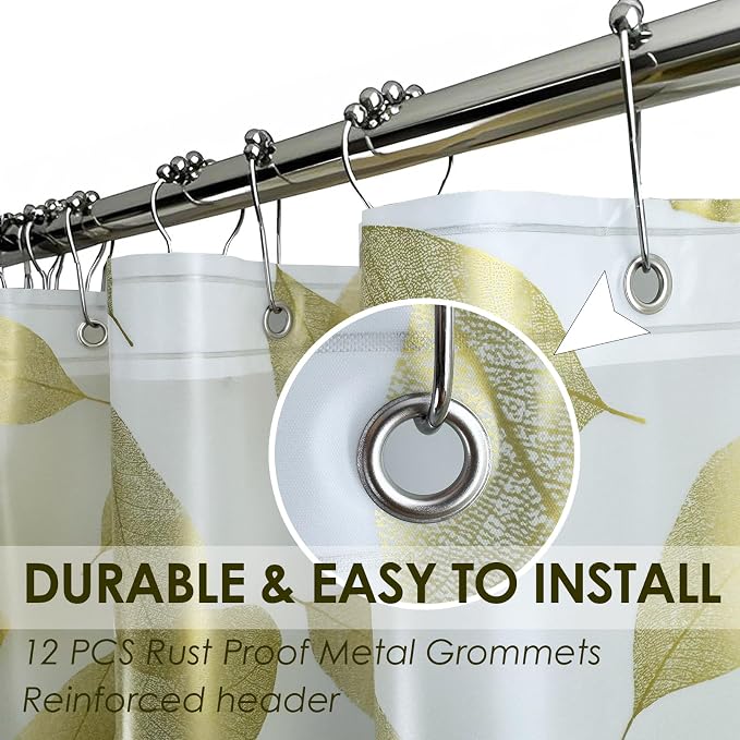 Plastic Shower Curtain Liner, Waterproof Printed PEVA Shower Curtain - Image 5