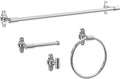 Franklin Brass Calloway 4-Piece Bathroom Set Polished Chrome 18" + 6" Towel Rack by FranklinBrass