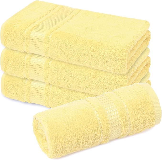 Melissa Linen, 4 Piece Washcloths, 12x12 in Turkish Soft Wash Cloth Set - Image 2