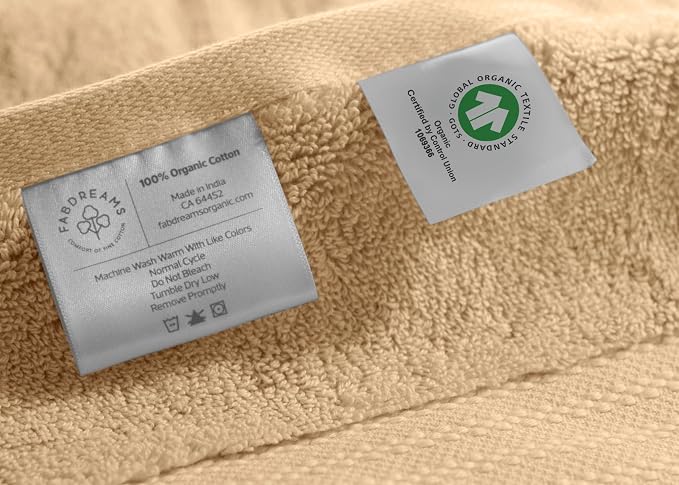 Fabdreams 100% Organic Cotton Bath Towel Set of 6 700 GSM Hotel Premium Plush - Image 7