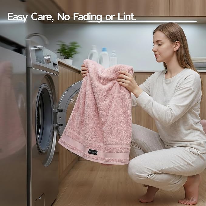 REDKISS 2 Pack Large Bath Towels Set, 100% Cotton, 31x63 in, Heavyweight 760G - Image 9