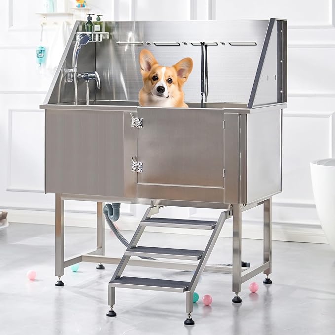 Albott 50 Inch Stainless Steel Dog Washing Station by Albott