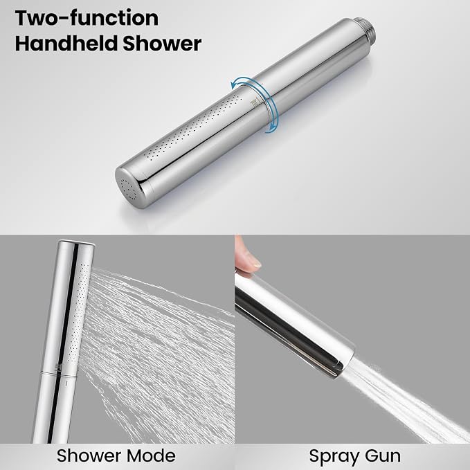 Airuida Shower Fixtures 2 Functions Shower Faucet Set Wall Mounted - Image 5