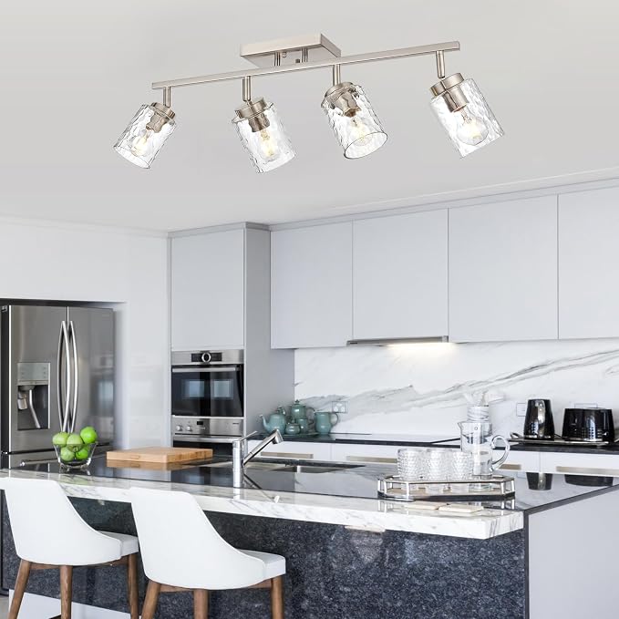 Vanity Lights for Bathroom 4 Light Rotatable Flush Mount Ceiling Light Brushed - Image 4