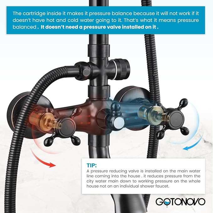 gotonovo Exposed Bathroom Shower System Classic Shower Kit 8 Inch Luxurious - Image 4