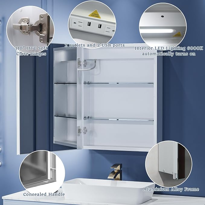 ExBrite Lighted Medicine Cabinet - Image 4