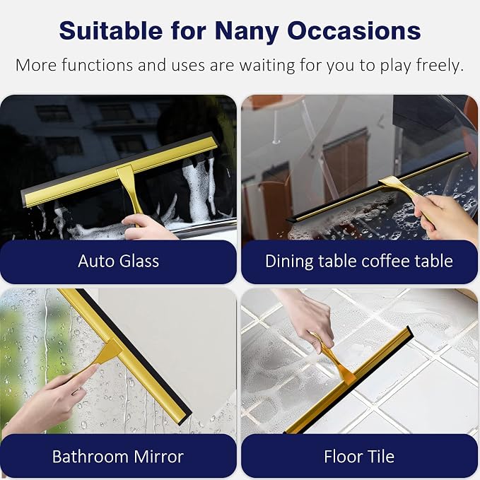 TOOVEM 12 Inch Shower Squeegee for Glass Doors, Car Windshield, Shower Cleaning - Image 8