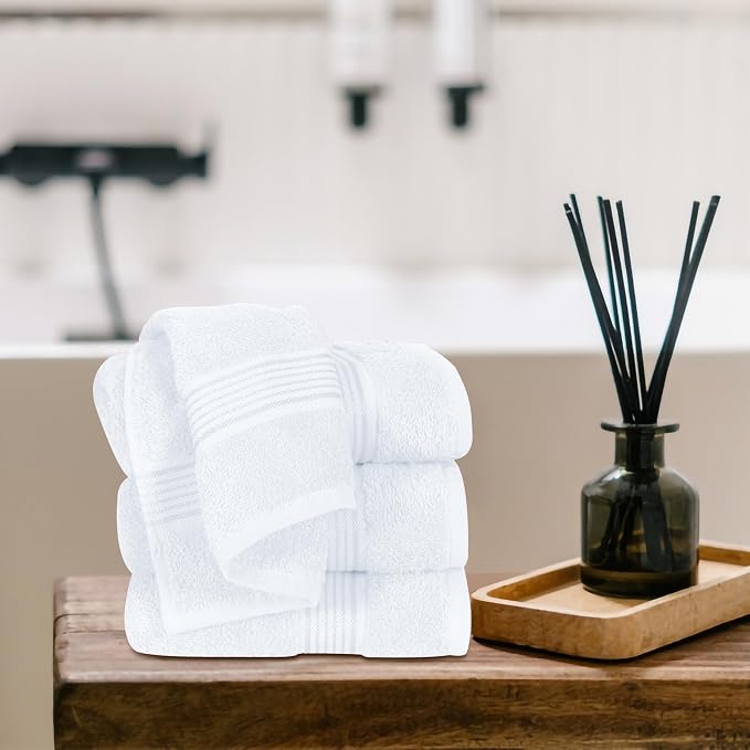 Belizzi Home Ultra Soft Cotton 6 -Piece Hand Towel Set 16x24, Spa - Image 3