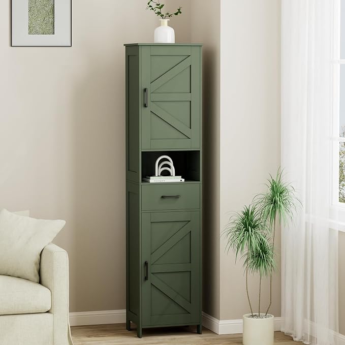 Homhedy 67" H Tall Bathroom Storage Cabinet - Image 8