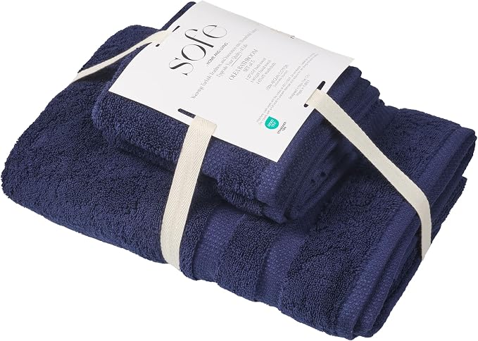 SOFE H&L | Olea Luxury Turkish Cotton Bath Towels Set of 3 : 1 Bath Towel - Image 6